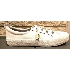 Sperry Top Sider Crest Vibe Sneaker/Shoe White  Boat  Womens Size 5, NEW